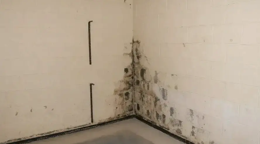 Adams Mold Remediation technician performing Basement Mold Removal in a Pueblo, CO home