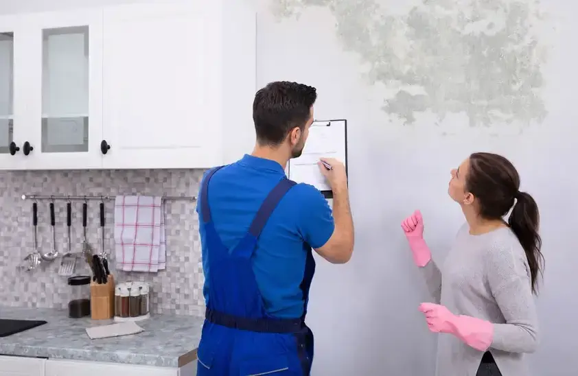 Adams Mold Remediation technician performing Mold Inspection in a Pueblo, CO home